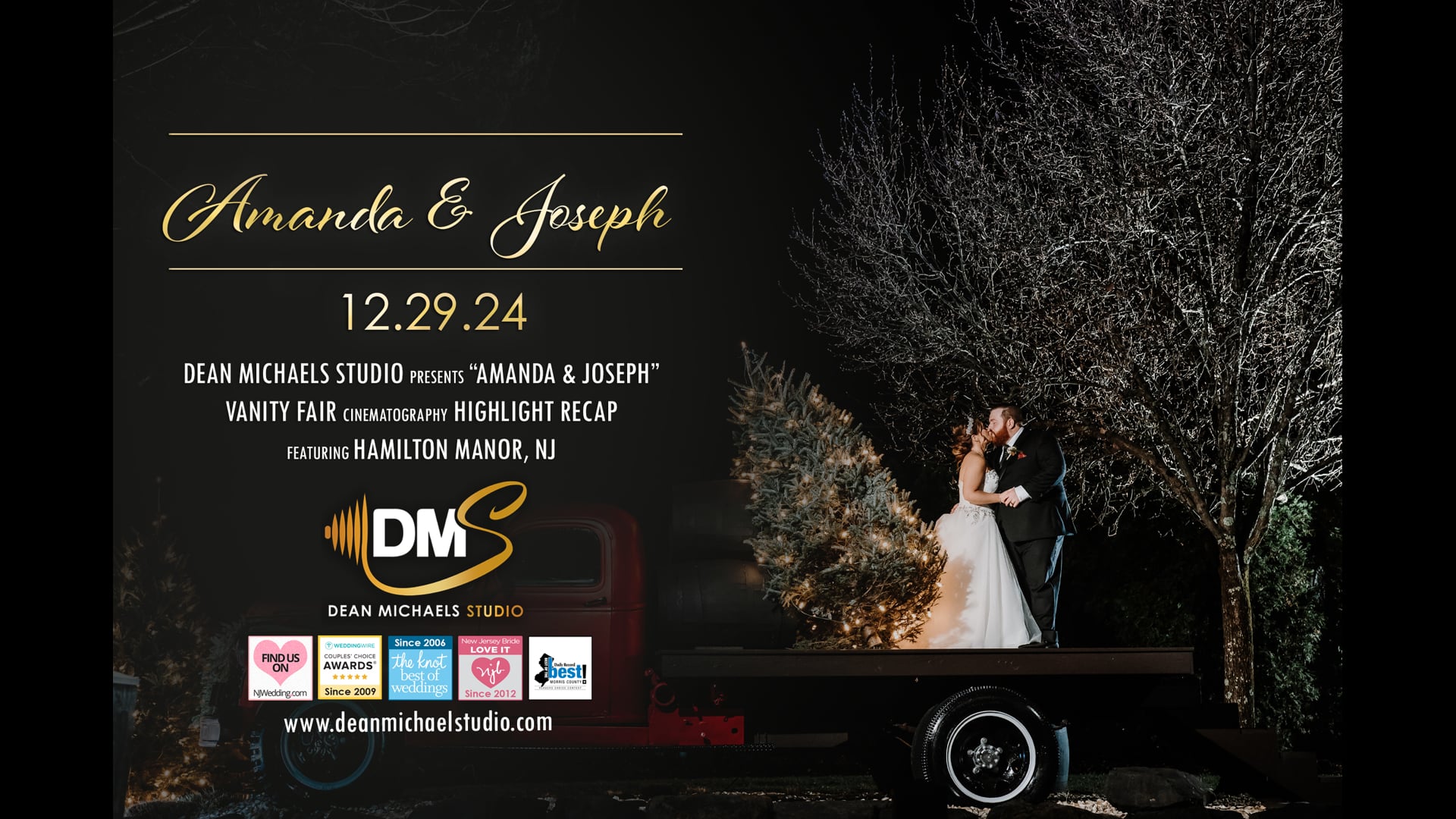 Amanda & Joseph's Wedding Highlight Recap at The Hamilton Manor, NJ