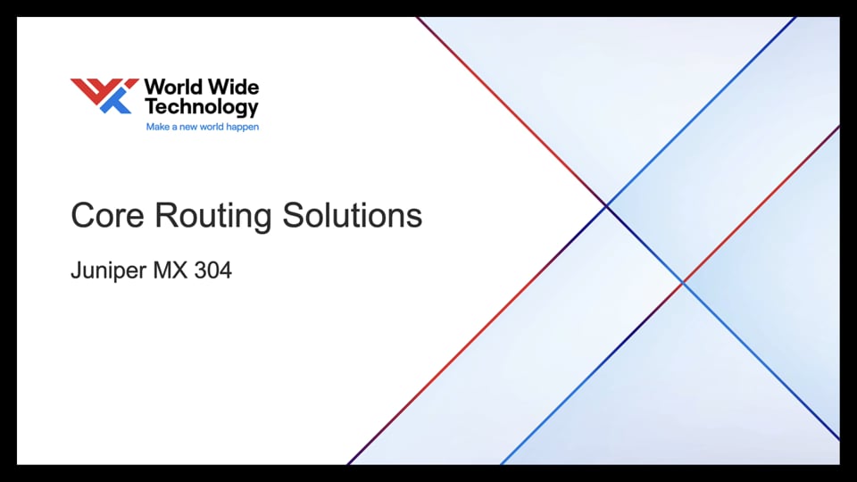 Core Routing Solutions: Juniper MX304