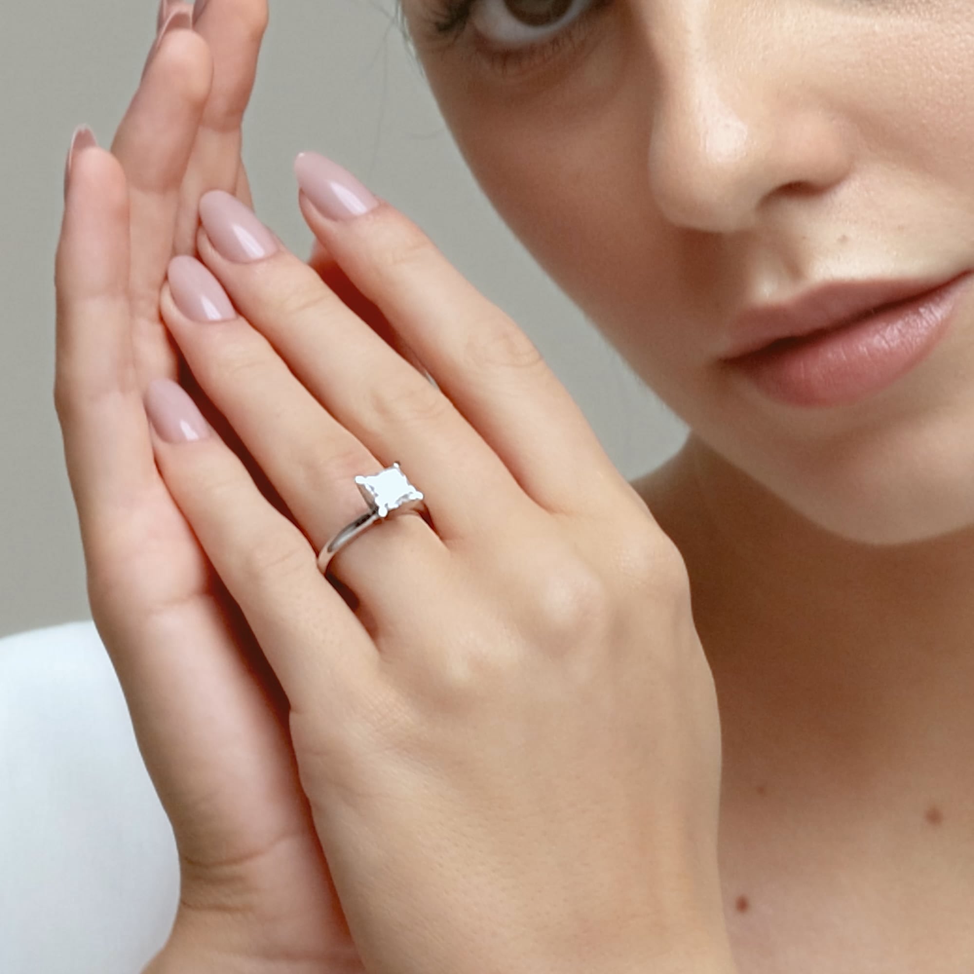 product video 2 for 2 ctw Princess Lab Grown Diamond Classic Solitaire Engagement Ring