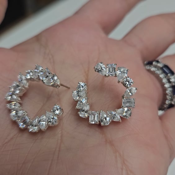 Multi Shape Swirl Earrings (4 TCW)