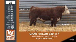 Lot #26 - GANT VALOR 339 117