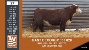 Lot #27 - *OUT - GANT DECORBY 353 020