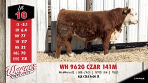 Lot #10 - WH 962G CZAR 141M