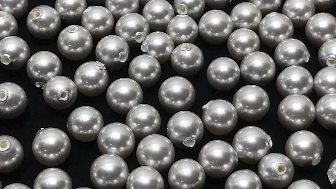 貝パール シルバー 片穴ラウンド6mm 20粒｜天然石ビーズの卸問屋・通販