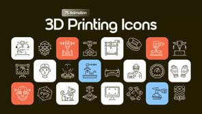 Animated 3D Printing Icon Set, an Icon by Prosymbols (Thumbnail 2 of 5)