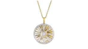 .50 ct. t.w. Diamond Sunburst Medallion Pendant in 14kt Yellow Gold