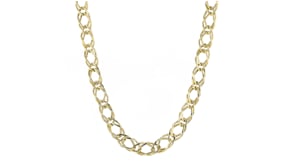 18kt Gold Over Sterling Double-Oval Link Necklace