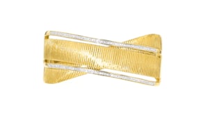 .50 ct. t.w. Diamond Crisscross Cuff Bracelet in 18kt Gold Over Sterling