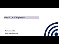 Role of O&M Engineers