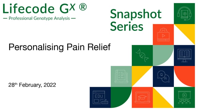 Personalising Pain Relief
