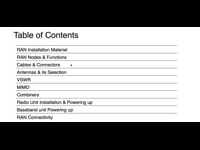 Introduction - RAN Equipment - O&M