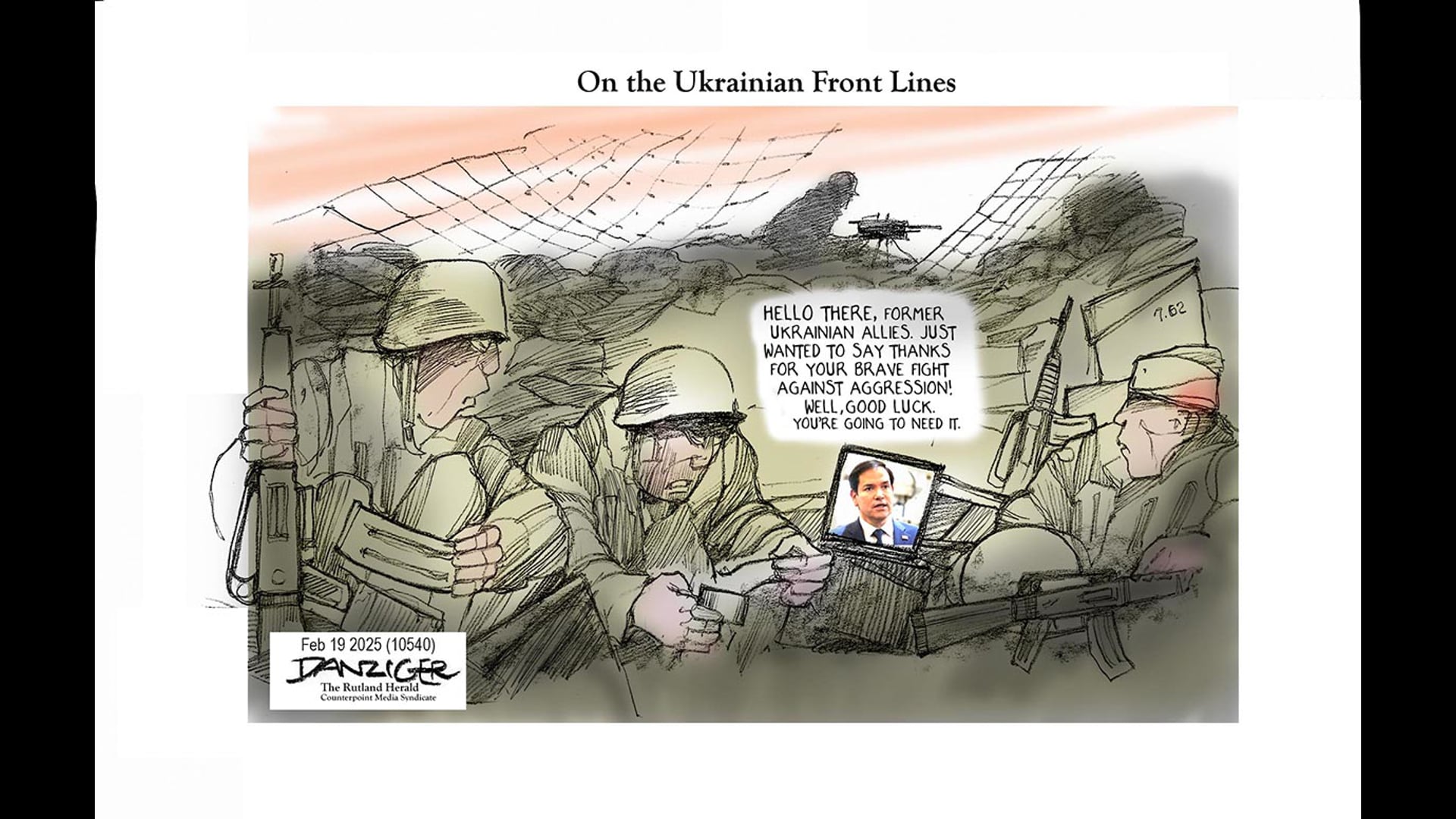 Danziger Live-Cartoon: Ukraine Front