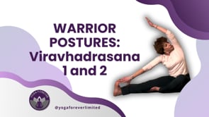 Warrior Poses Viravhadrasana 1 and 2