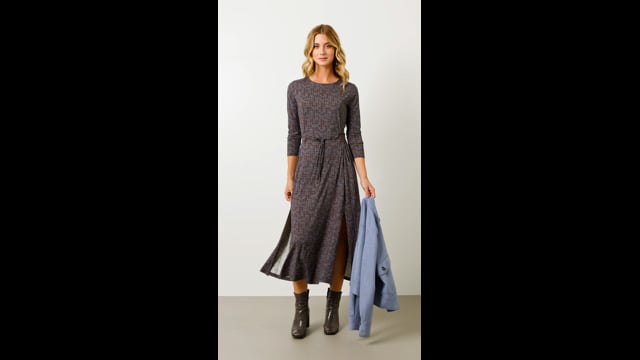 Vestido Samara Malha Fria Fusão Azul