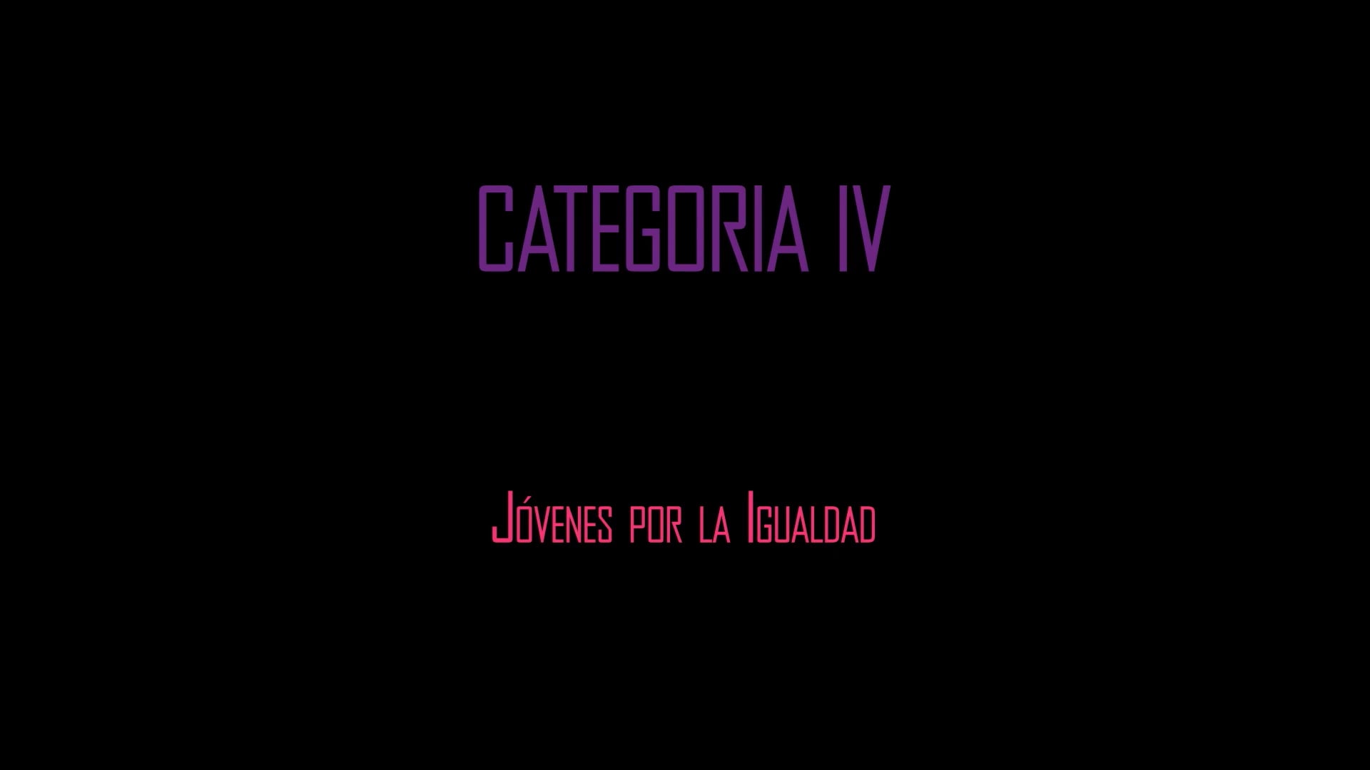 Categoría IV- Jóvenes por la igualdad
