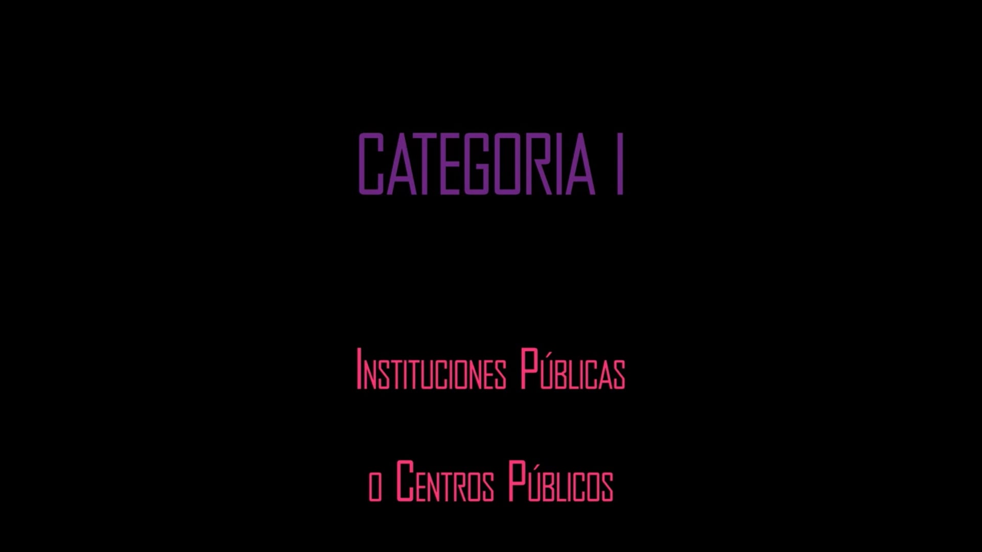 Categoría I- Instituciones públicas o centros públicos