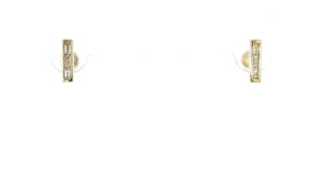 Lab-Grown Diamond Bar Flat-Back Earrings in 14kt Yellow Gold