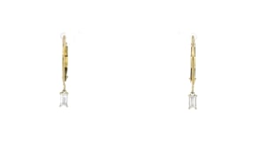 .20 ct. t.w. Baguette Lab-Grown Diamond Drop Earrings in 14kt Yellow Gold