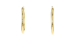 Italian 3mm 14kt Yellow Gold Hoop Earrings