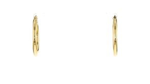 Italian 2mm 14kt Yellow Gold Hoop Earrings