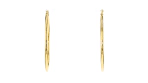 Italian 2mm 14kt Yellow Gold Hoop Earrings