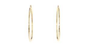Italian 2mm 14kt Yellow Gold Hoop Earrings