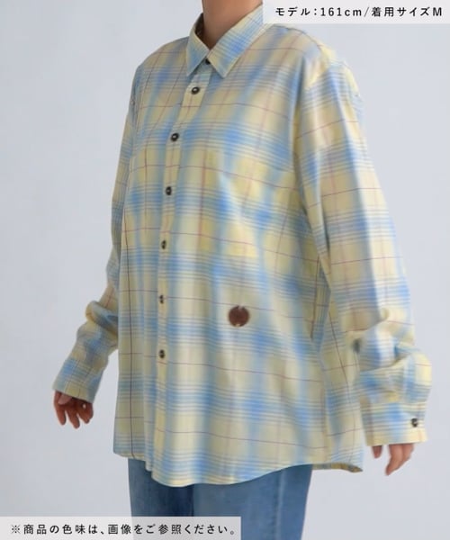ブラウス シャツ 「UNISEX」SLOW ACID／サマーライトチェックシャツ レディース メンズ UNISEX】SLOW ACID／サマーライトチェックシャツ | [公式