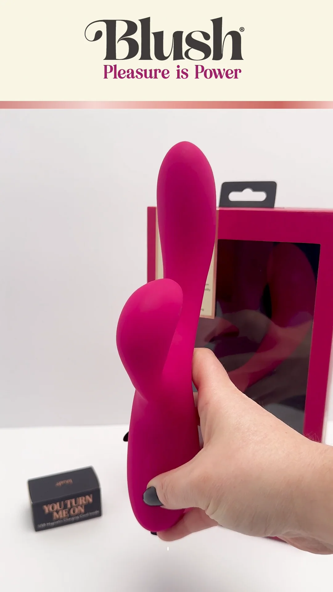 Blush Collection | Quinn 9 Inch Clitoral G-Spot Dual Stimulation Silicone  Rabbit Vibrator - BL-41520 - Product Operating Video