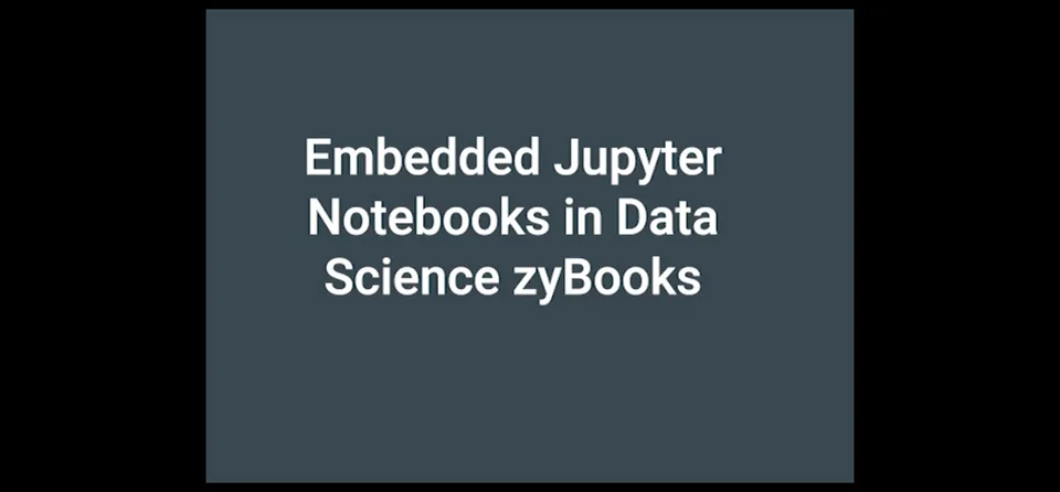 Data Science with Python | Jupyter Notebooks | zyBooks