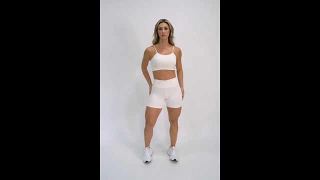 Conjunto Short Fitness Básico Off White Light