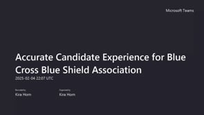 Accurate Candidate Experience for Blue Cross Blue Shield Association