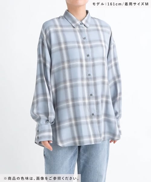 ラメチェックシャツ長袖/283797 | [公式]グローバルワーク （GLOBAL