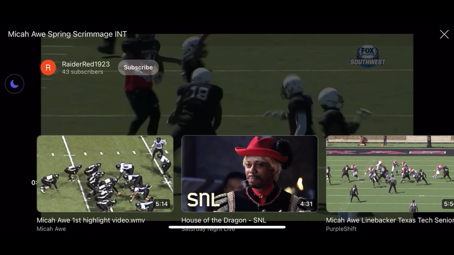 Watch micah awe's middle linebacker film