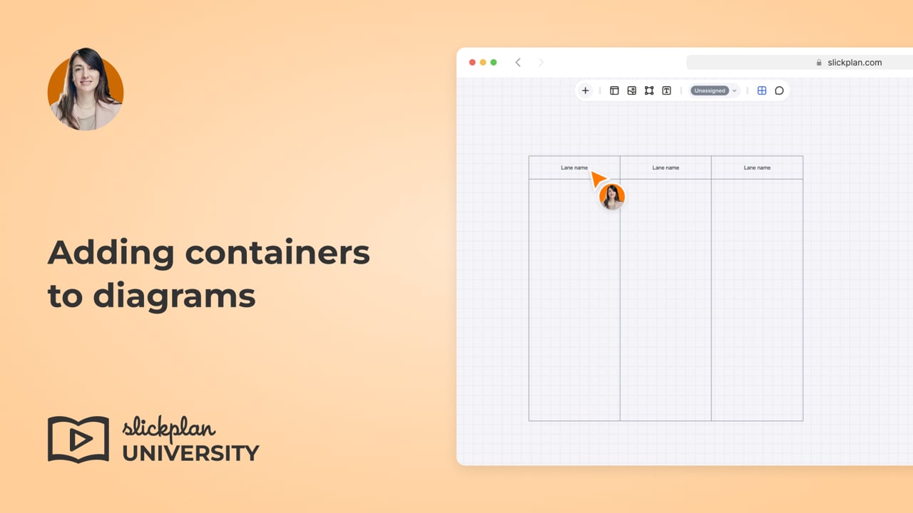 Adding containers to diagrams