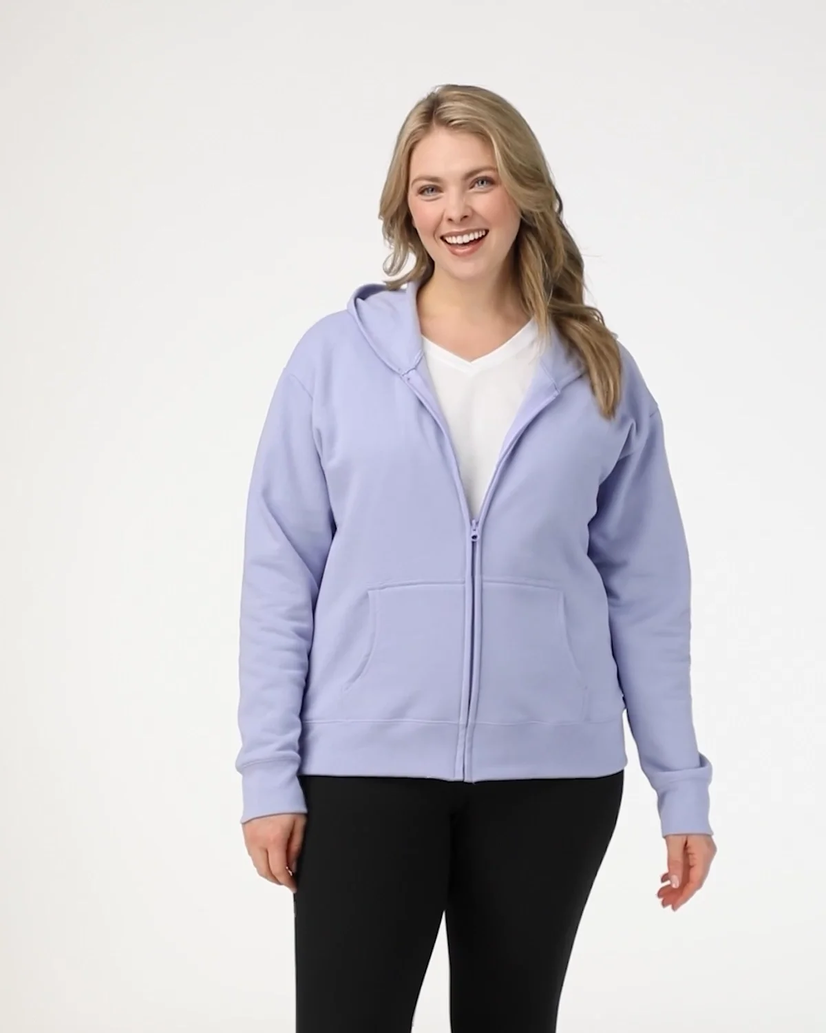 Hanes EcoSmart Women's Full-Zip Fleece Hoodie