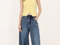 Yellow boucle vest with buttons | My Jewellery