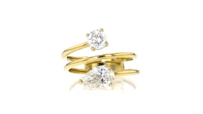1.50 ct. t.w. Lab-Grown Diamond Spiral Ring in 14kt Yellow Gold