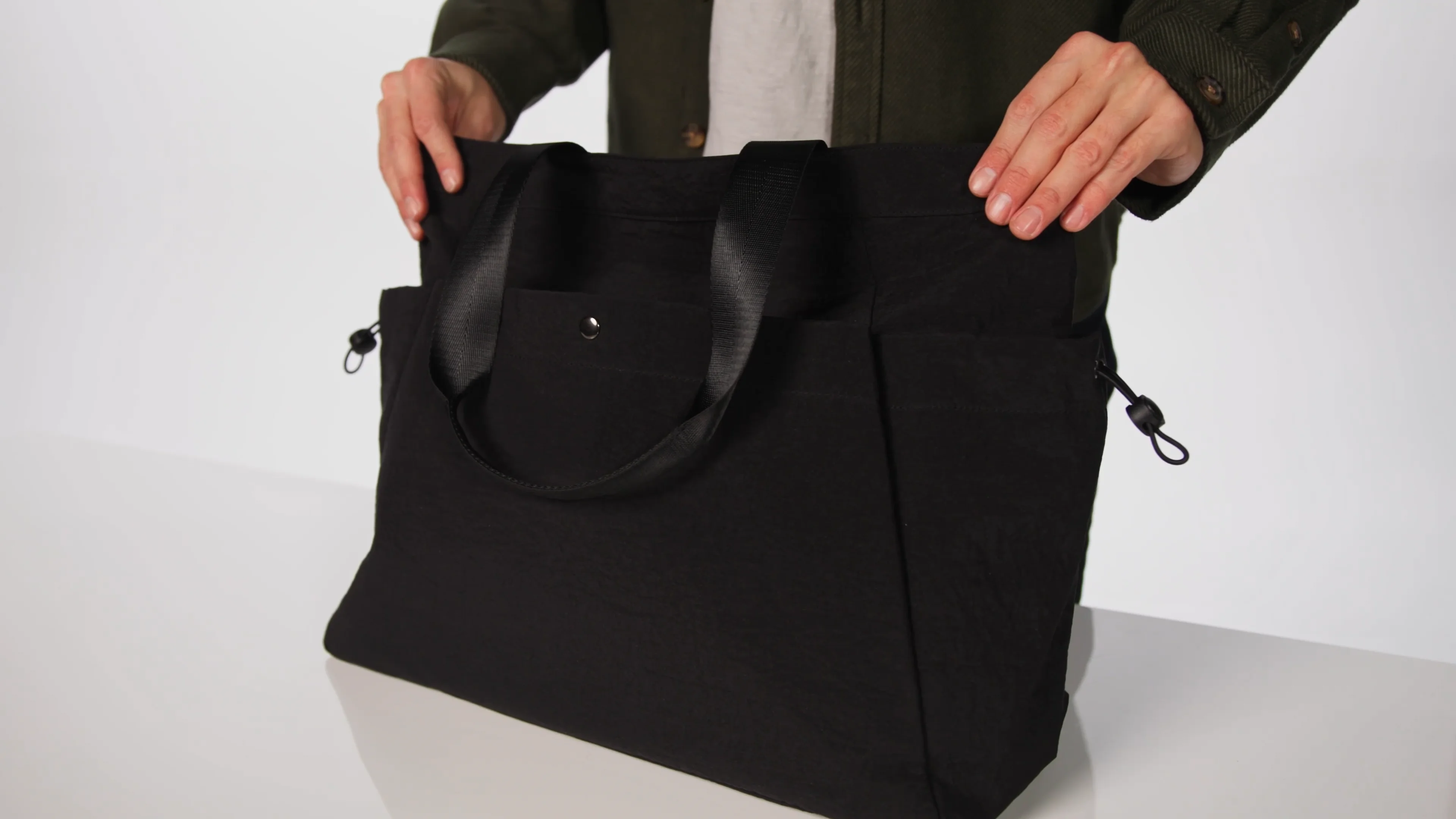 TOTE004 The Essential Side-Cinch Tote Bag Product Detail