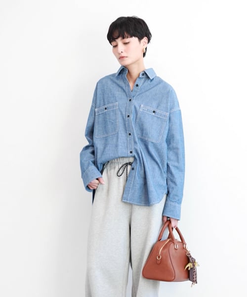再入荷】ダンガリーデニムシャツ / マシンウォッシャブル | [公式]バン 