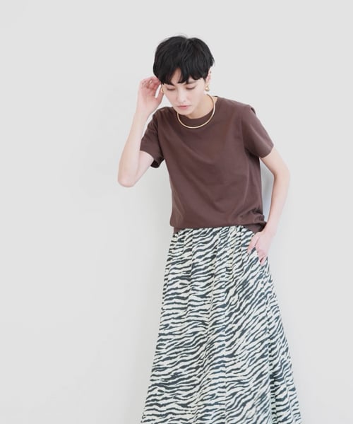 ゼブラジョーゼットロングスカート＜セットアップ対応＞【WEB