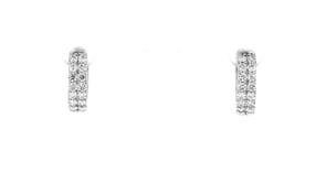 1.00 ct. t.w. Lab-Grown Diamond Two-Row Huggie Hoop Earrings in Sterling Silver