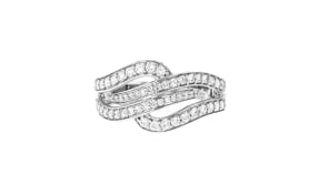 .50 ct. t.w. Lab-Grown Diamond Wave Ring in Sterling Silver