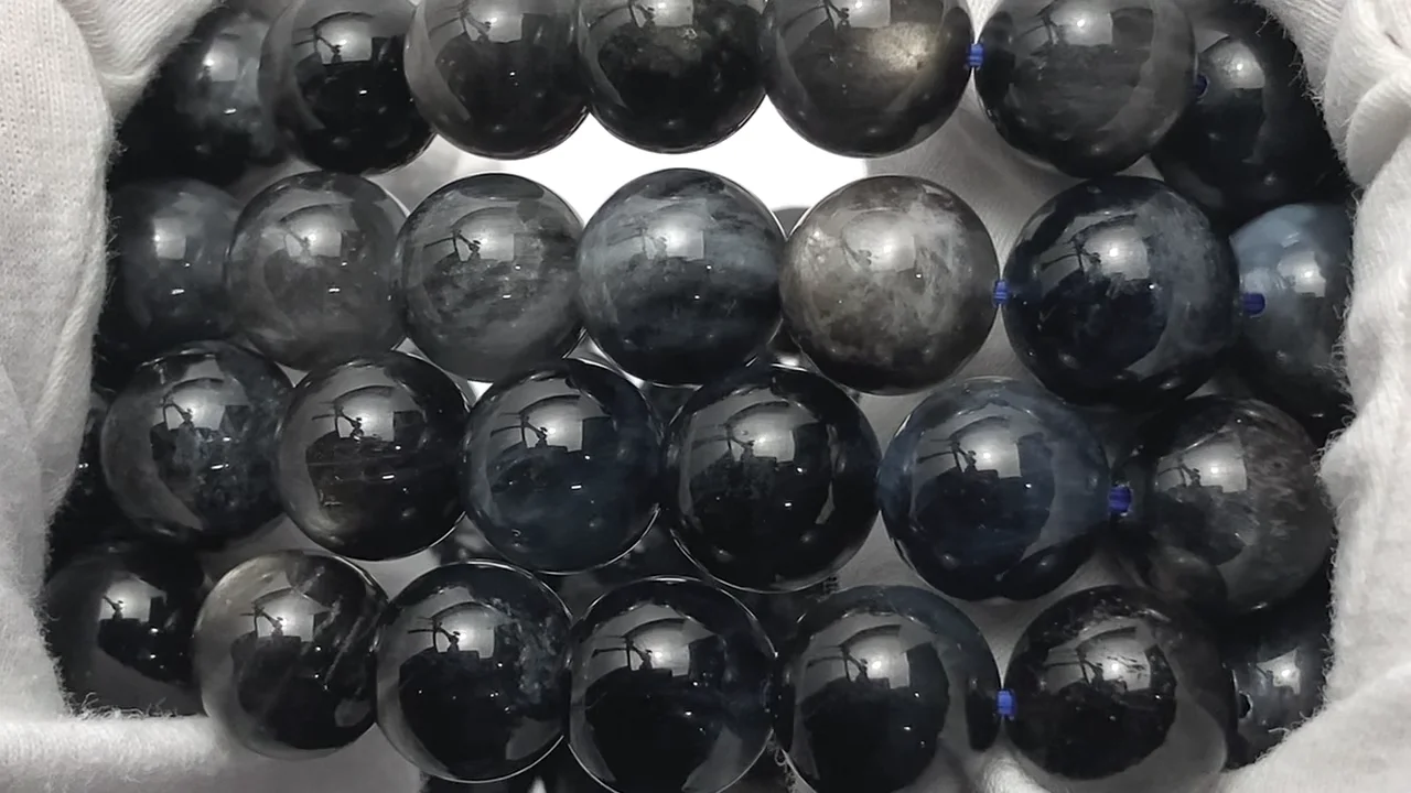 おまけ有(デビル)ブラックアクアマリン スフィア 3点 天然石 マイカ 指輪 mr-0461-3-pg-k01.jpg