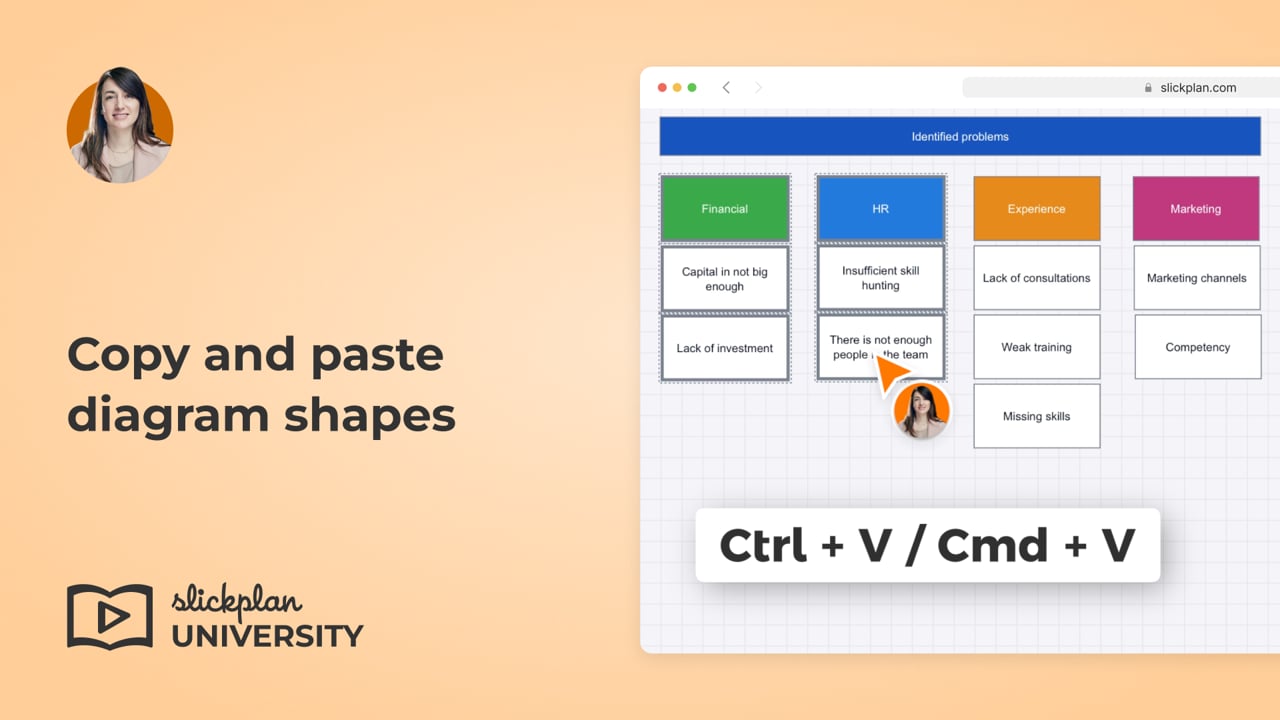 Copy and paste diagram shapes