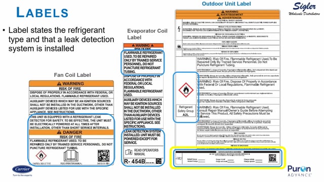 Puron Advance - R454B Labeling (10 of 10)