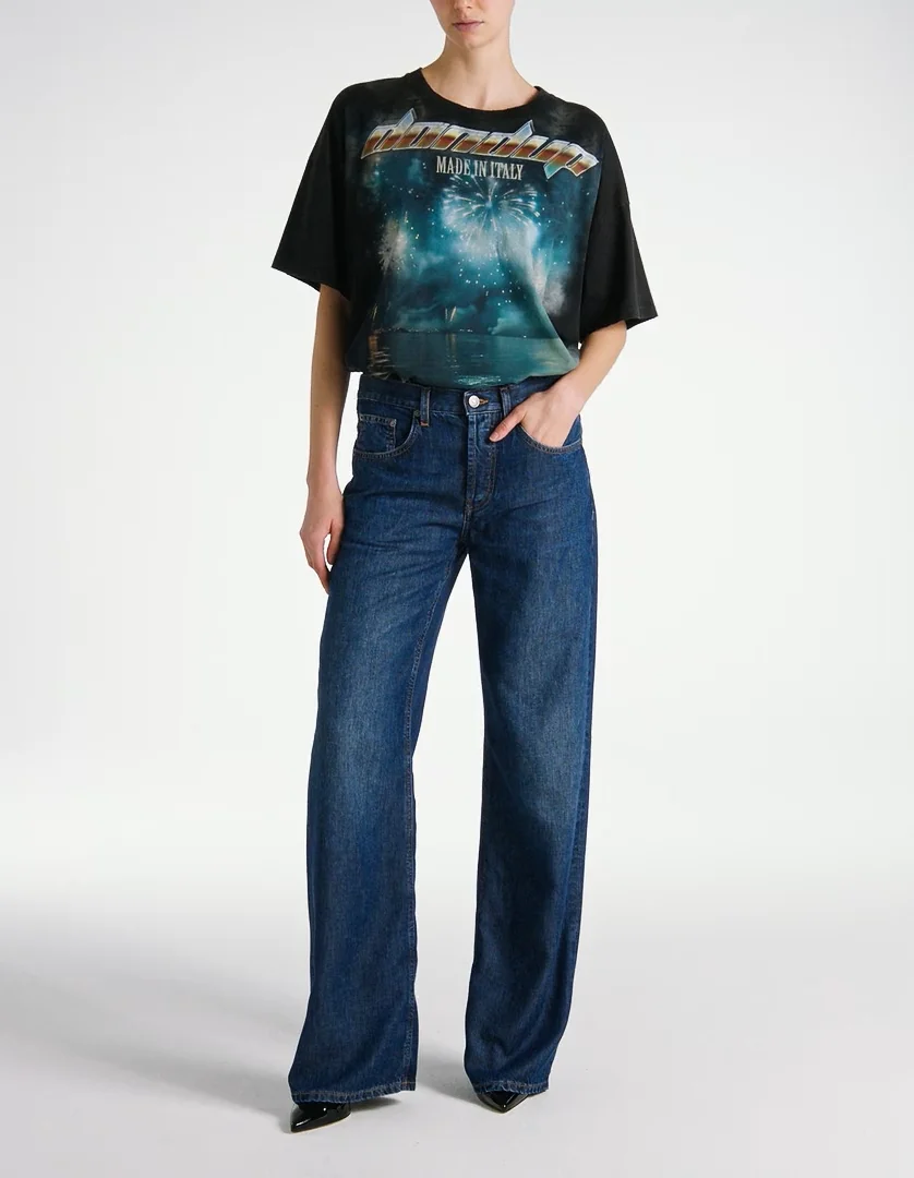 デニム・ジーパン DONDUP Woman Jeans Blue DP770DF0266DIO4 800 DONDUP Women's Low Waist Dark Jeans With Buttons P065 DS011D