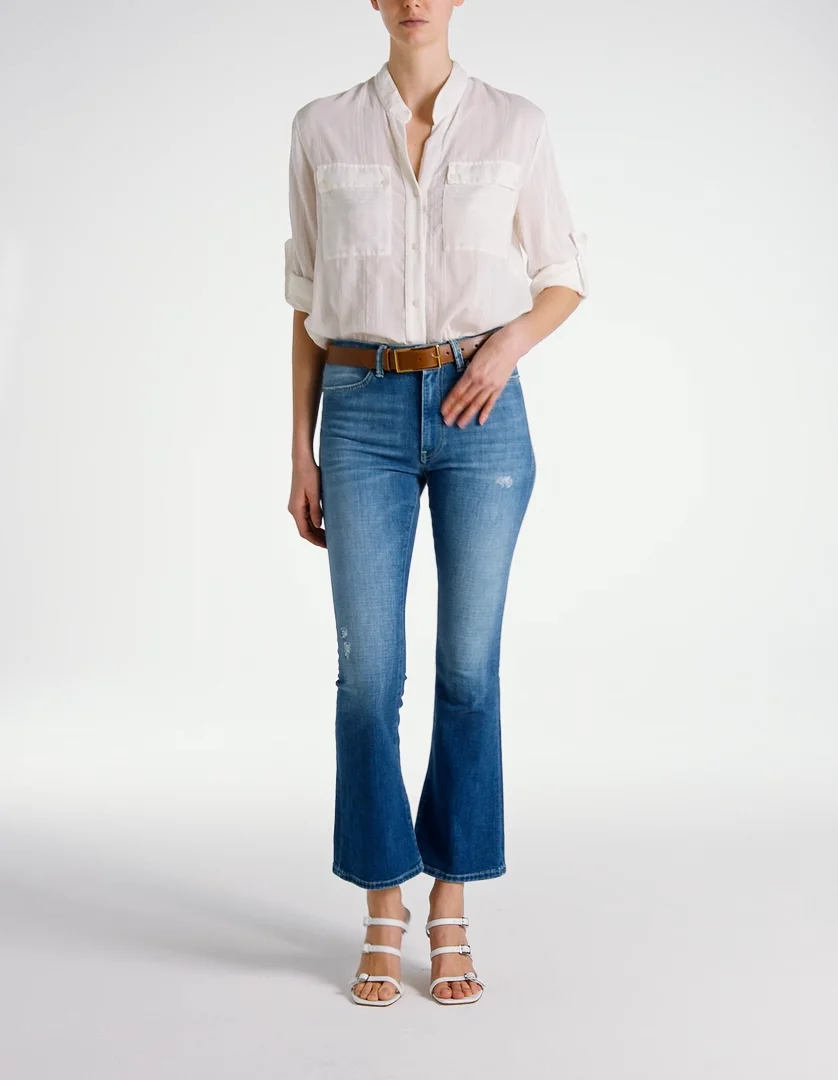 デニム・ジーパン DONDUP MANDY - Jeans super skinny bootcut Jeans Mandy super skinny bootcut in denim stretch da donna