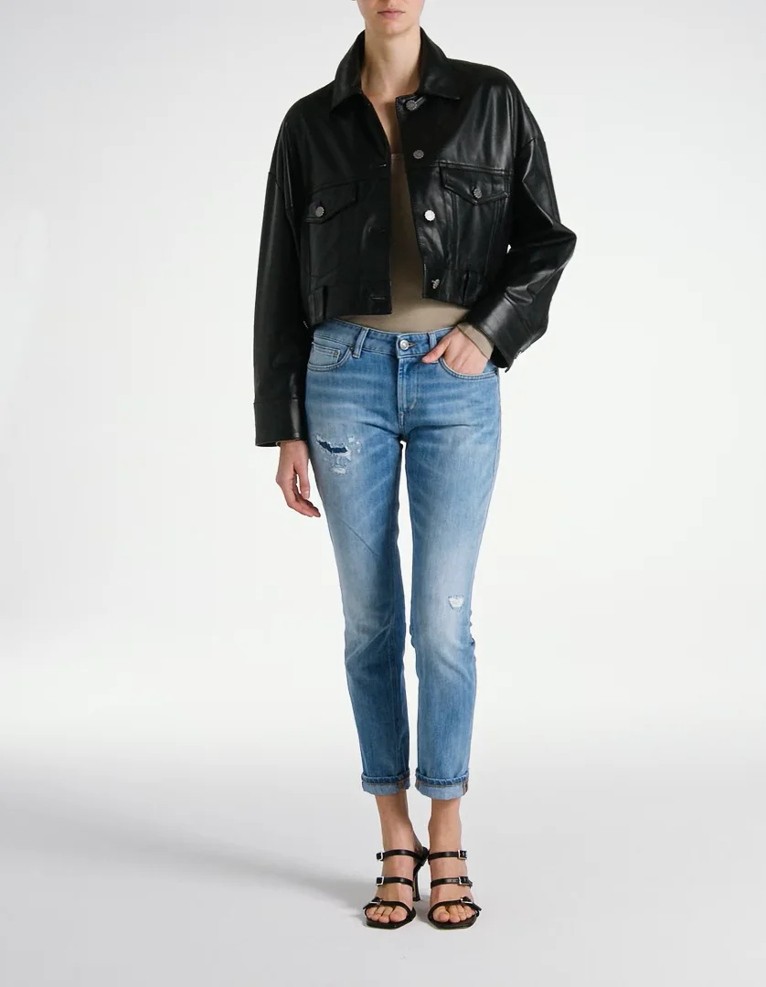 Monroe skinny jeans in stretch denim for women, blue | Dondup