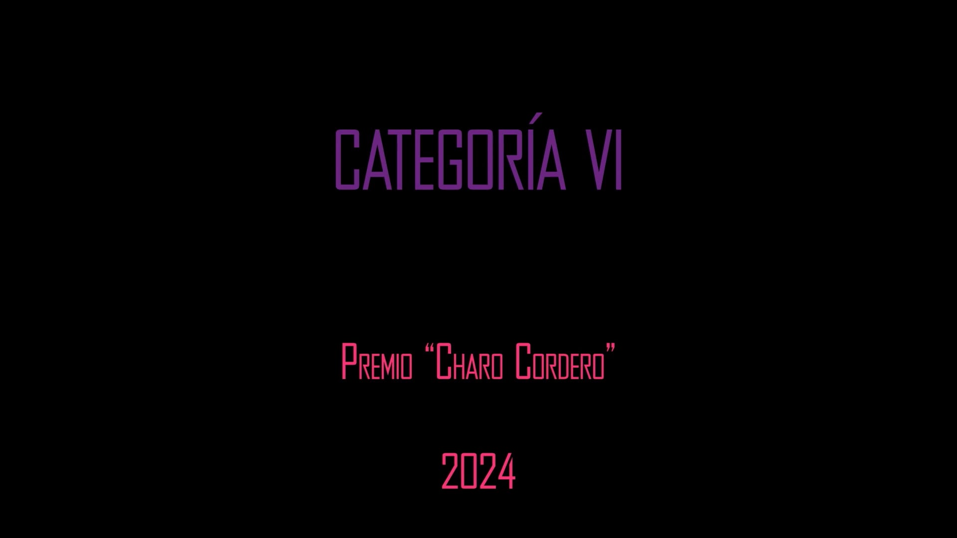 Categoría VI- Premio -Charo Cordero- 2024