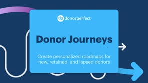 Donor Journeys in DonorPerfect